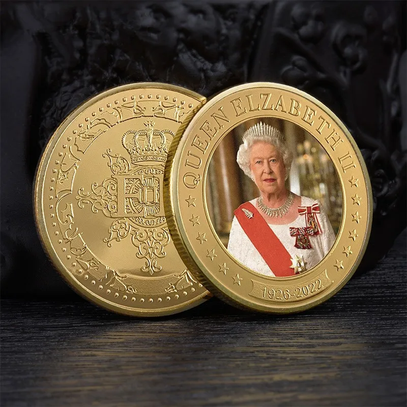 British Elizabeth II Coin Majesty Queen Coinning One Dollar Gold Prince Philip Australia Plated Souvenirs