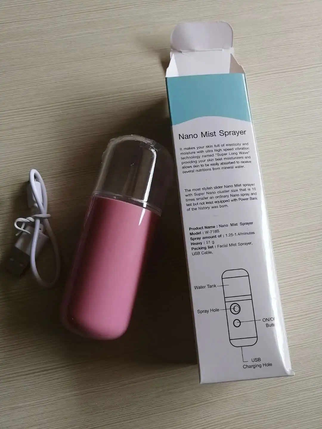 Nano pulverizador Facial portátil Nano Mister para pestañas USB práctica máquina para el cuidado de la piel para hidratar la cara, maquillaje diario