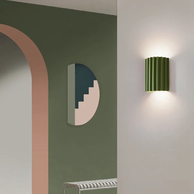 Imagem -02 - Modern Nordic Led Wall Lamp Abóbora Resina Luzes Quarto Cabeceira Home Decor Luminárias