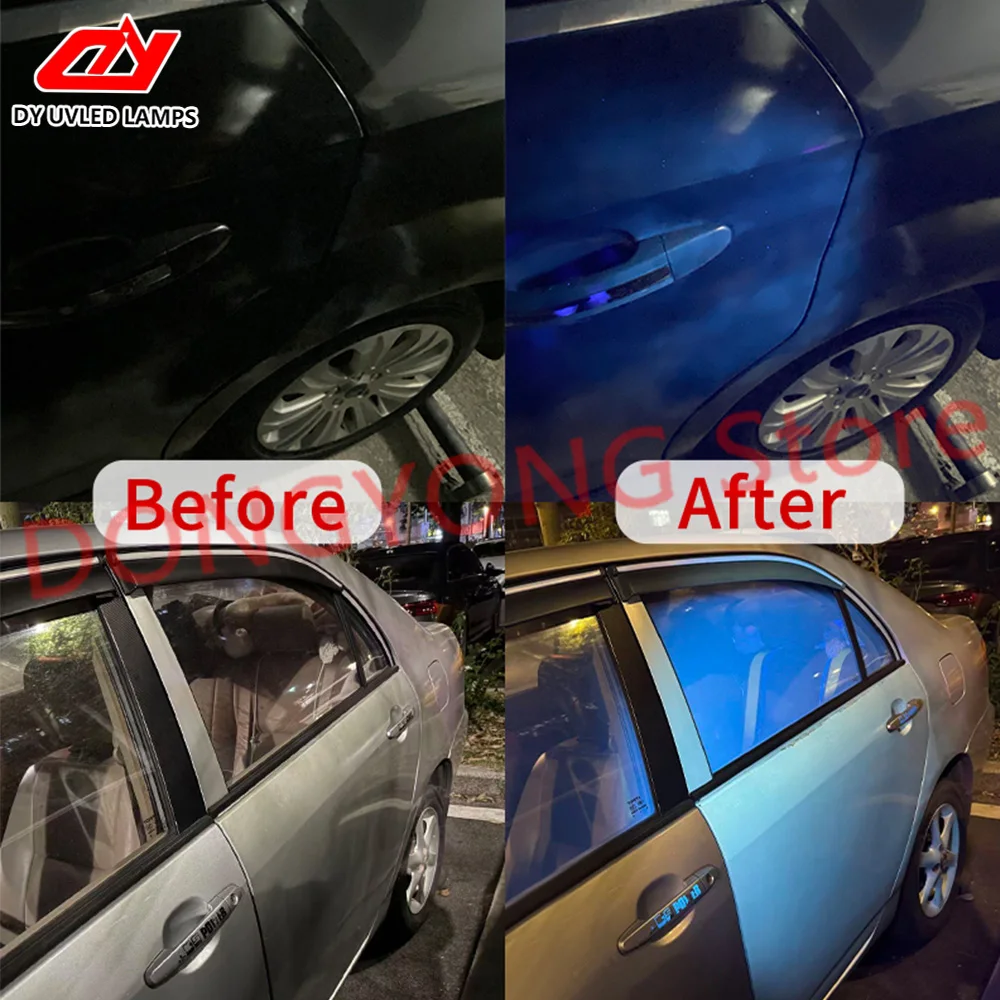 หลอดไฟยูวีแบบมือถือ 110 วัตต์ สำหรับซ่อมรถยนต์ อบสี ฉีดสี หลอดไฟ LED สำหรับอบแห้ง ตรวจสอบความเสียหายรถยนต์ ไฟฉาย