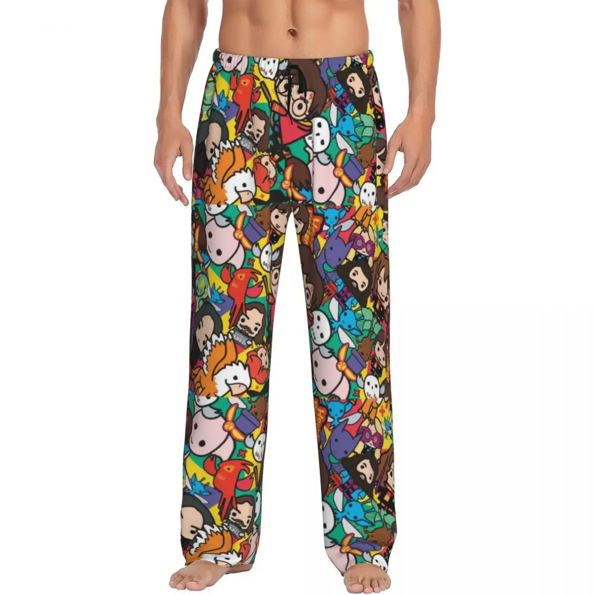 

Custom Harrys Magic Adventure Movies Potters Pajama Pants Sleepwear Men Elastic Waistband Sleep Lounge Bottoms with Pockets