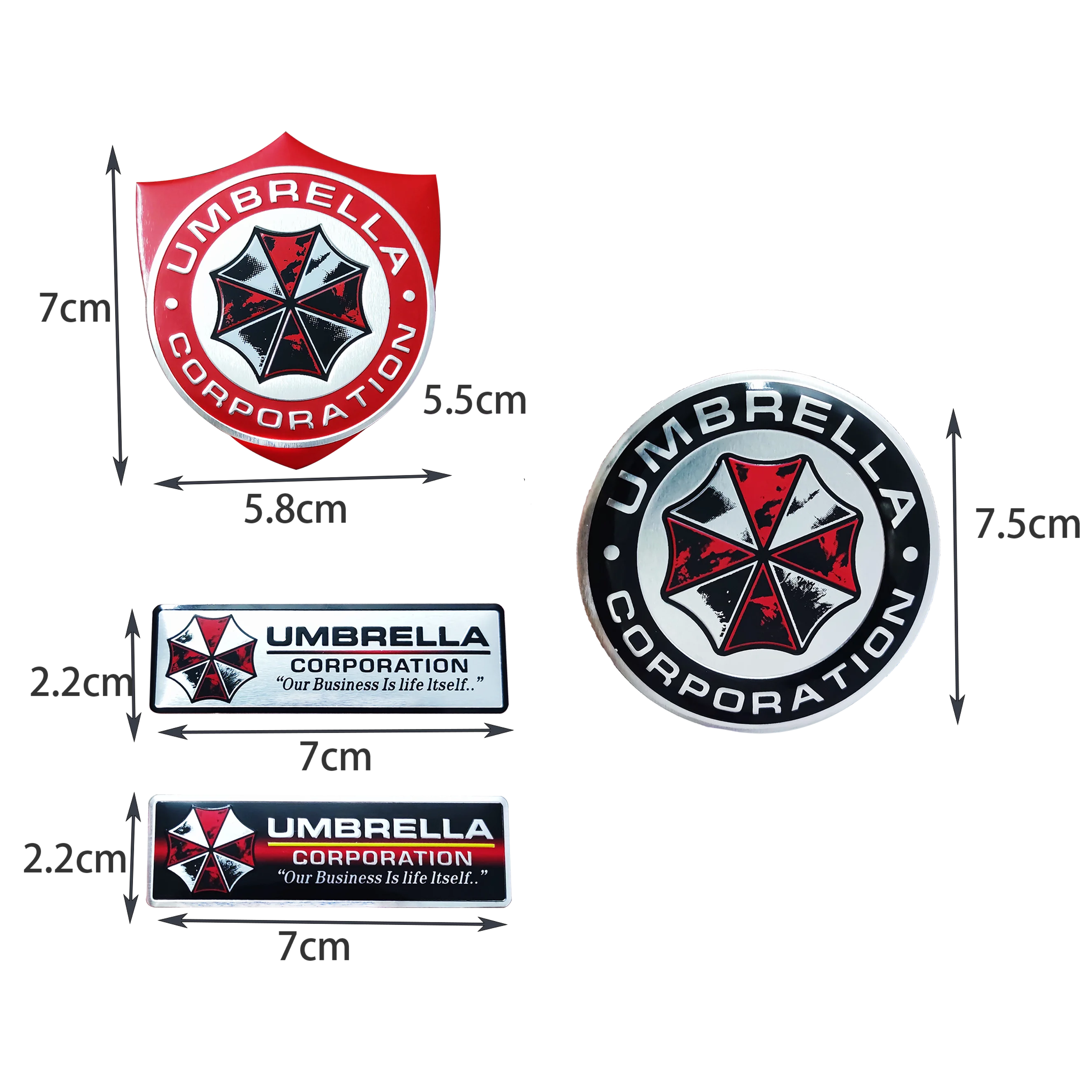 4 teile/satz Motorrad Aluminium Aufkleber Regen Regenschirm Unternehmen Emblem Tank Helm Gepäck Aufkleber Auto Modifikation Zubehör