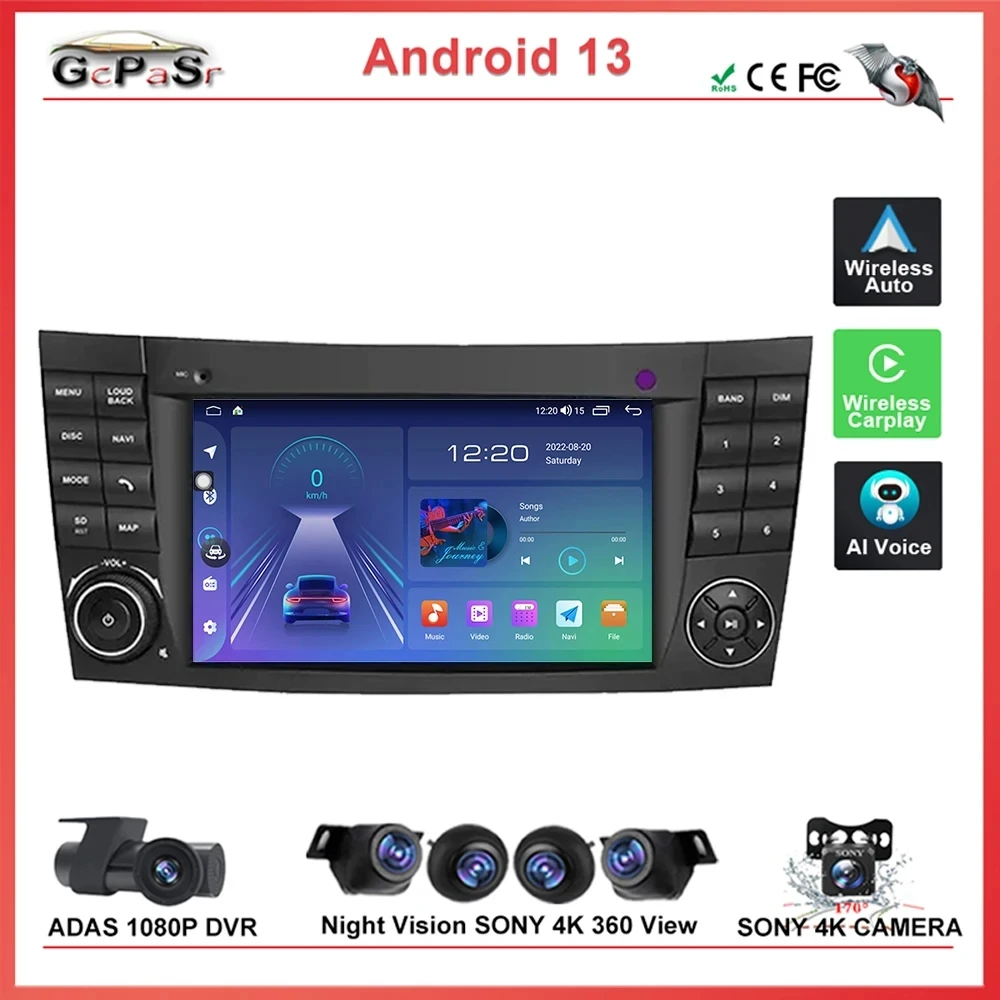 Android Car Radio For Mercedes Benz E-class W211 E200 E220 E300 E350 E240 E270 E280 CLS CLASS W219 Stereo DVD Multimedia Screen