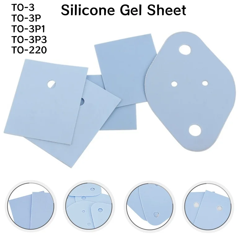 100/200pcs TO-3 TO-3P TO-220 Blue Bushing Transistor Insulation Pads Silicone Heatsink Shim for Laptop CPU GPU