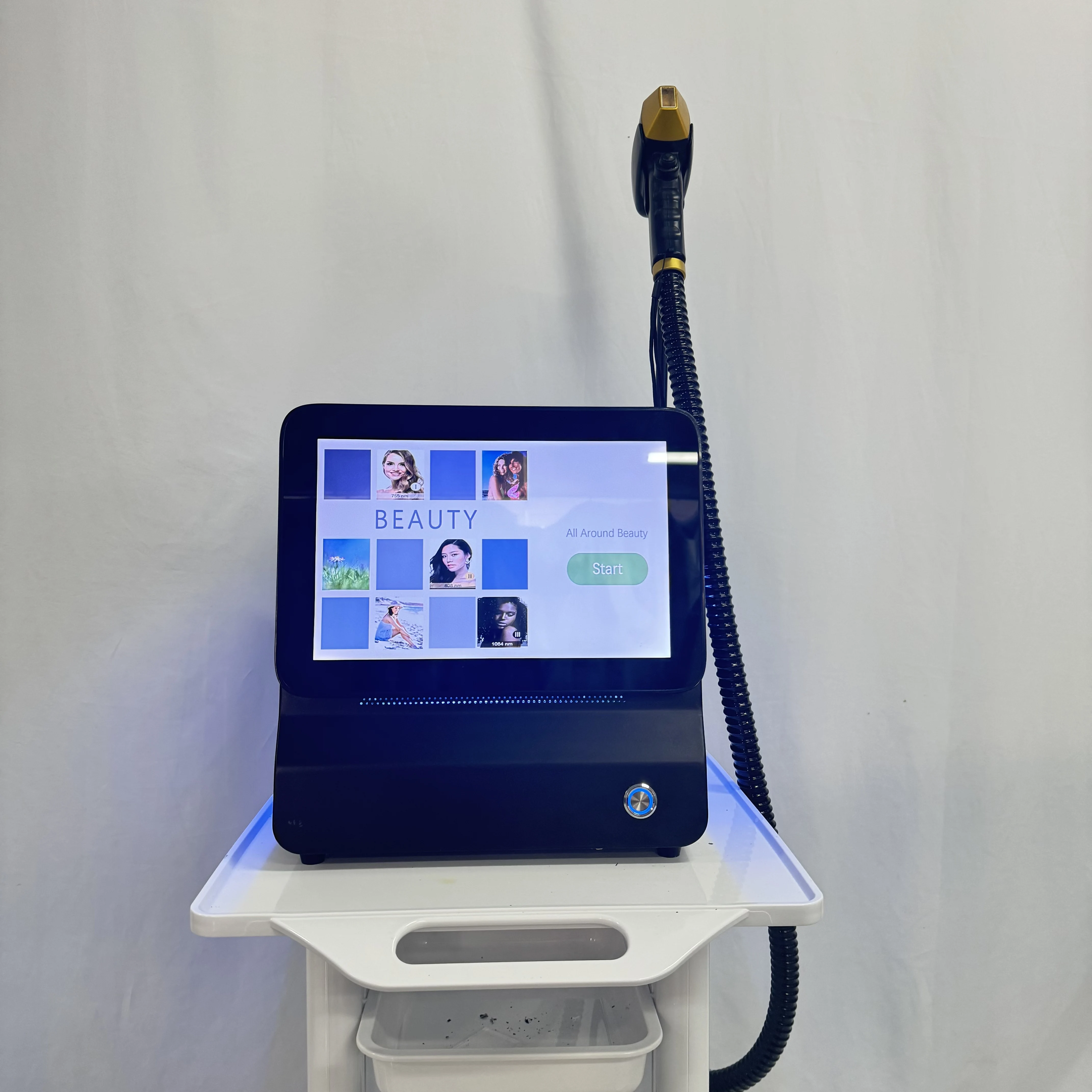 

Portable 808 3wave Diode Laser Permanent Hair Remove Fast Depilation Painfree Follicle Penetration Skin Rejuvenation Device