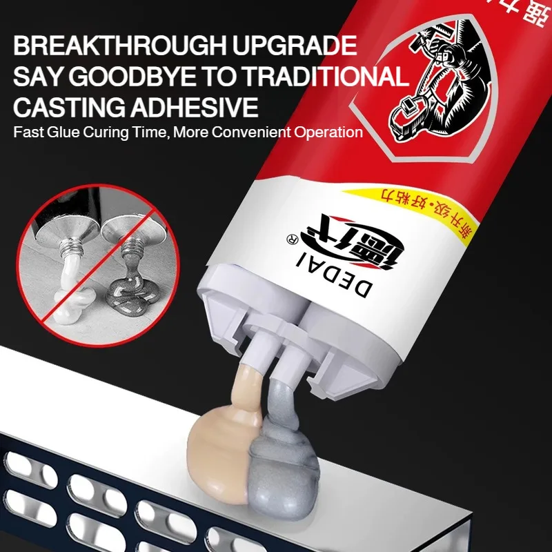 Metal Repair Glue Paste High Temperature 2 In1 Industrial AB Caster Glue High Strength Bonding Sealant Strong Casting Welding