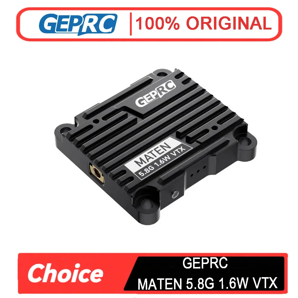 

GEPRC MATEN 5.8G 1.6W(1600mW) VTX - 72CH, Built-in Mic, PAL/NTSC, High Signal for FPV Long-Range/Racing Drones