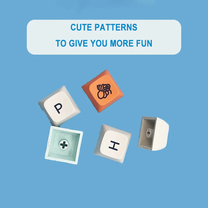 PBT Keycaps XDA Profile Personalized Russian English keycap Dye Sublimation For ikbc Cherry MX 104/87/61Keys Mechanical Keyboard