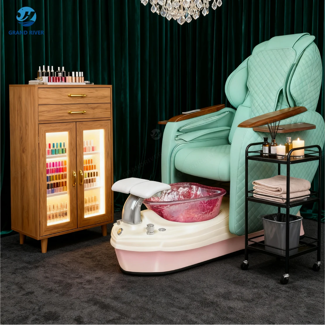 Massage Table,Stylish Modern Custom High Back Massage Beauty Salon Electric Nail Manicure Foot Spa Pedicure Chair For Nail Salon