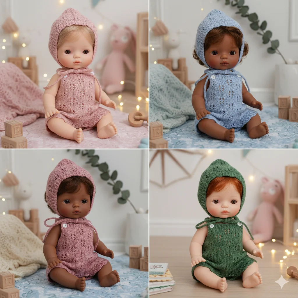 5 Styles for 10-13inch Dolls Exquisite Cute Handmade Reborn Doll Clothes Soft Breathable Fabric Comfortable Wear Great for Doll