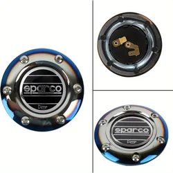 UNIVERSAL BURNT BLUE CAR HORN BUTTON STEERING WHEEL CENTER CAP