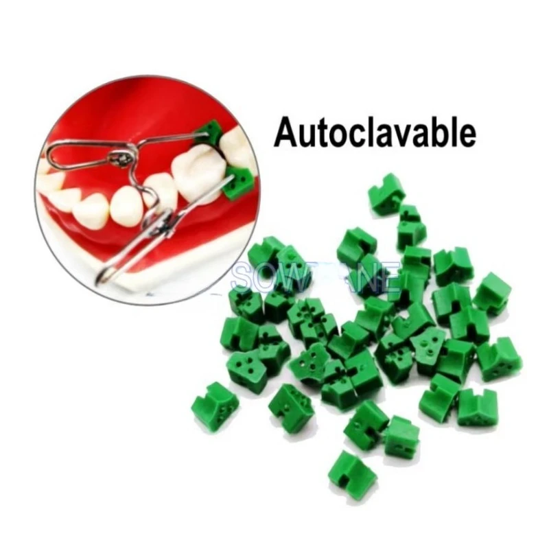 40pc/pack Lab Orthodontics Add-On Autoclavable Silicon Rubber Elastic Wedge Wedges Care Tool Lab Materials