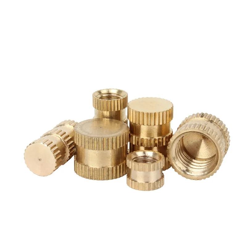1/4-20 Blind Brass Heat Insert Nut Thread Insert Embedded Molding Knurled Nuts For 3D Printer