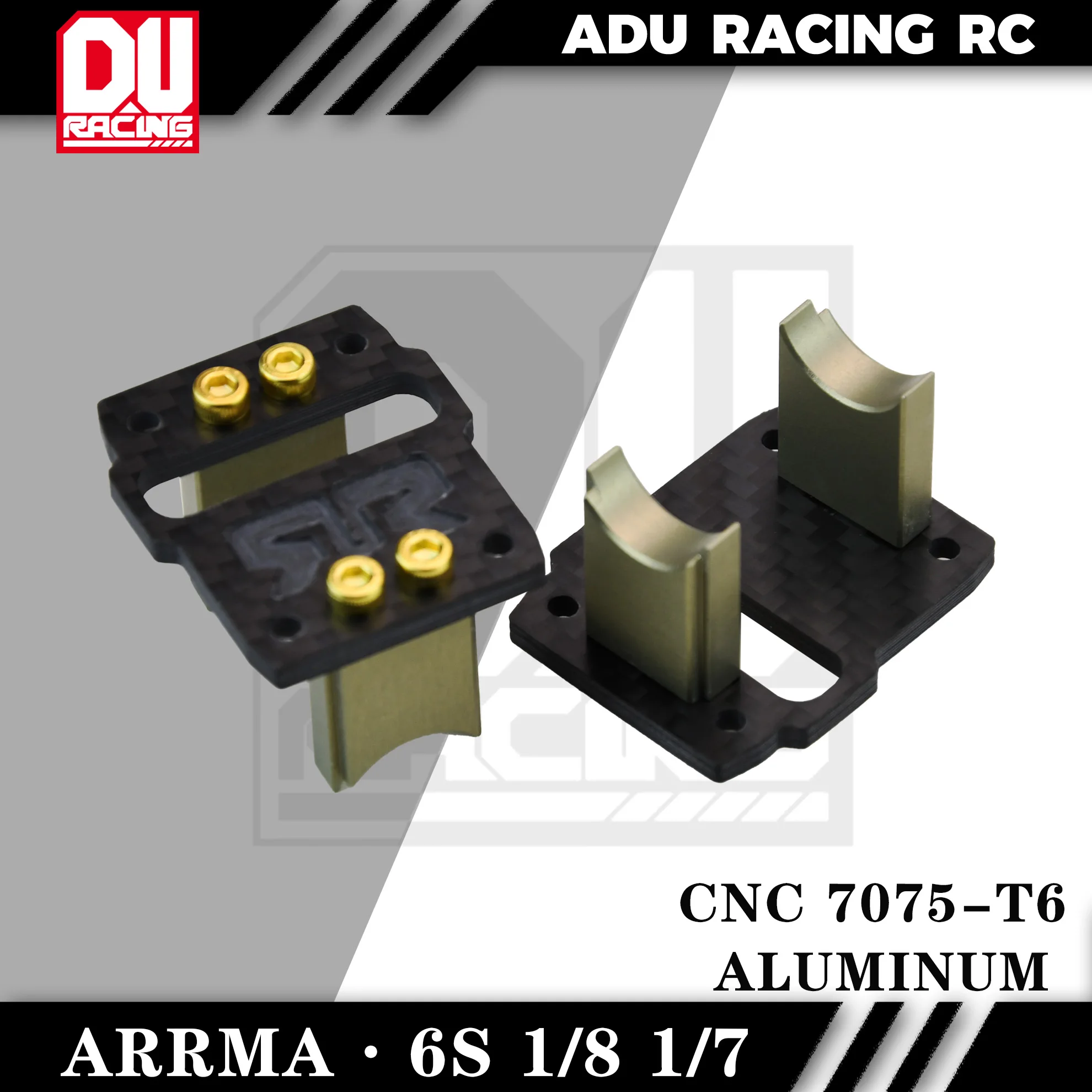 ADU Racing CENTRO DIFF cubierta de engranaje de fibra de carbono CNC 7075 T6 aluminio para ARRMA 6S TYPHON