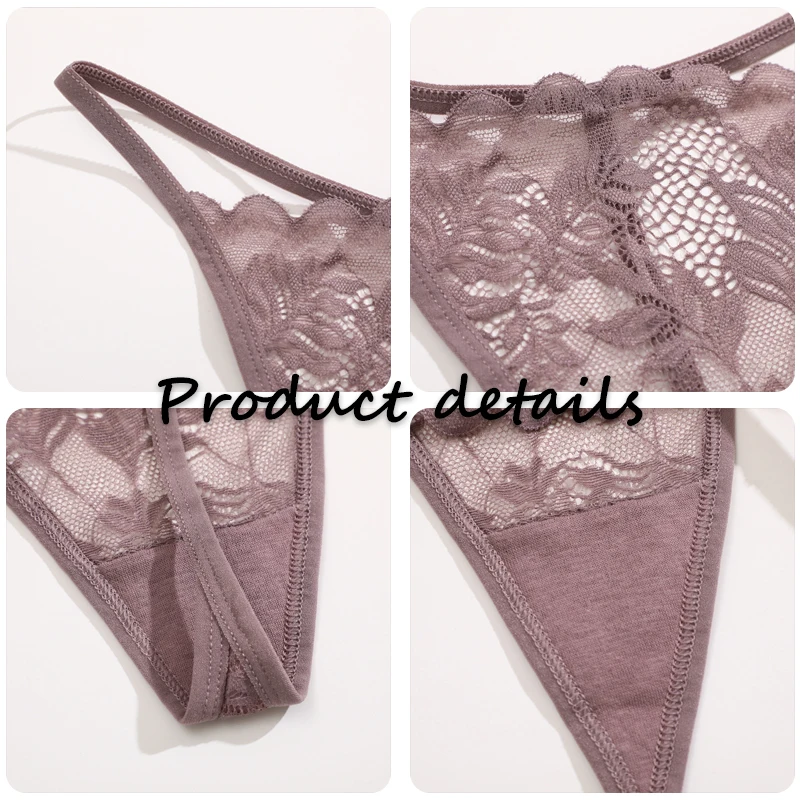 Hot Sexy Women Underpants Thong Low Waist Perspective Floral Panties Female Transparent G String Temptation Briefs Intimates NEW