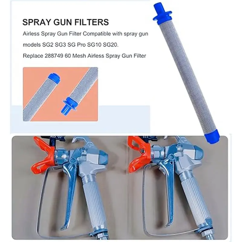 AAAF 8PCS Includes 2P 288716 Inlet Suction Strainer And 6P 288749 Airless Paint Sprayer Machine Filter Combination Fit