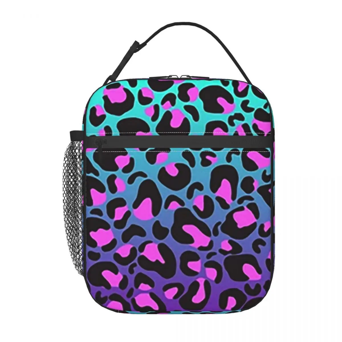 Colorful Wild Leopard Skin Animal Pattern Insulated Lunch Bag for Women Kids Portable Food Boxes Thermal Lunch Box Tote