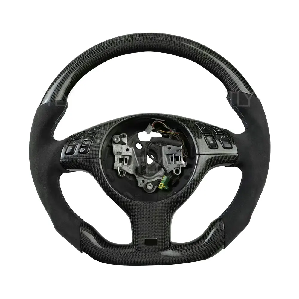 E46 Steering Wheel For Volante Bmw Lenkrad E46 M3 3 Series Coupe Sedan Carbon Fiber Steering Wheel