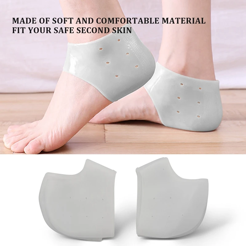 Hot Kf-3 Pairs Heel Cups, Plantar Fasciitis Inserts Pads, Gel Heel Cushion, Silicone Heel Protectors, Great For Plantar Fasciiti