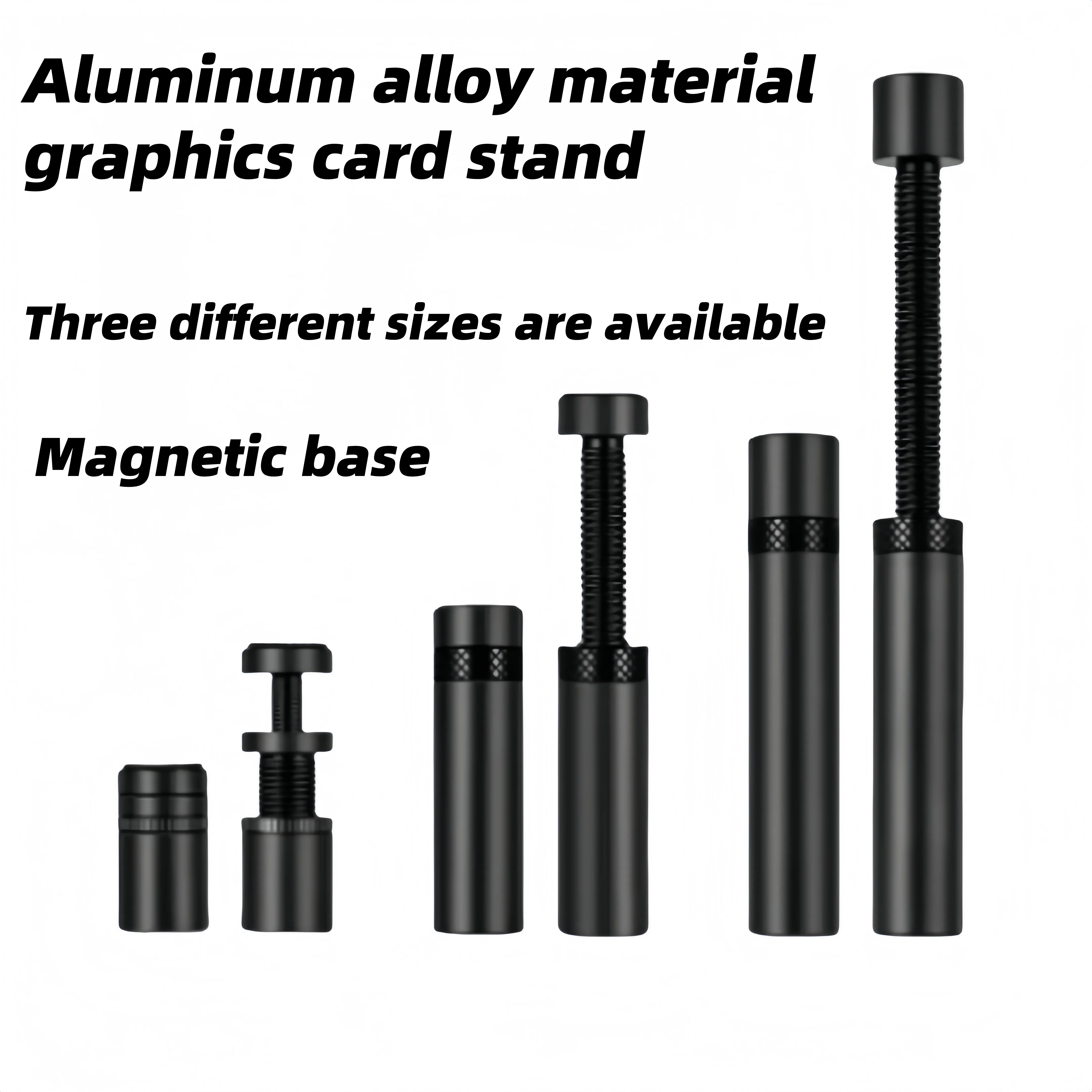 CX FUTRUE Graphics card GPU bracket, adjustable telescopic rotating screws, aluminum alloy support, vertical GPU bracket