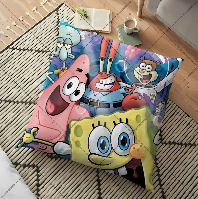 45cm SpongeBob SquarePants Pillowslip Anime Pattern Pillow Case Living Room Decoration Office Decorations Pillowcase Gift 2026