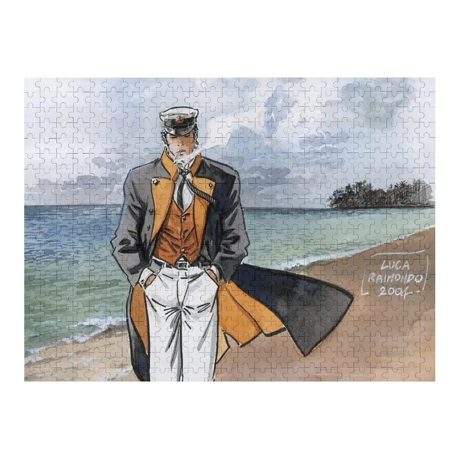 

Smoking Alone In Beach Jigsaw Puzzle Custom Photo Animal Customized Kids Gift Puzzle