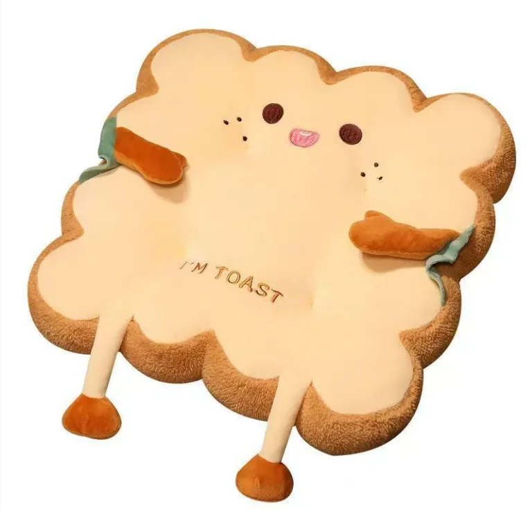 Cojín de oficina con forma de tostada