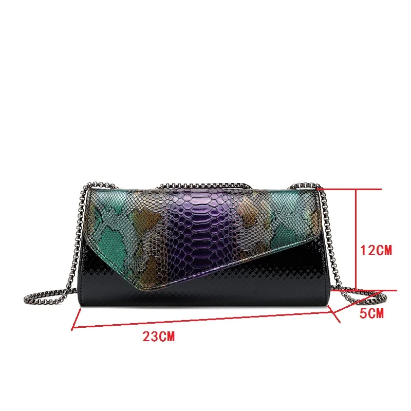 Handbags Women\'s Bag Korean New 2024 Chain Crossbody One Shoulder Small Square Bag Fashion Colorful Crocodile Small Backpack