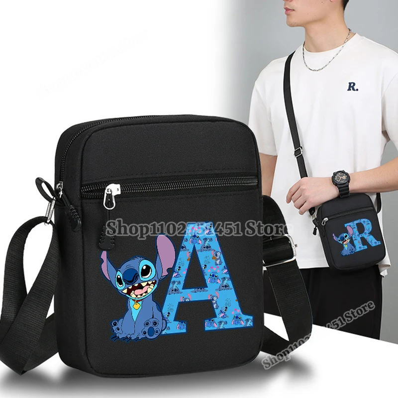 

Cartoon Stitches Sling Bag Men Women Single Shoulder Handbag Crossbody Bags Anime Figure Letter Print Mobile Phone Change Pocket