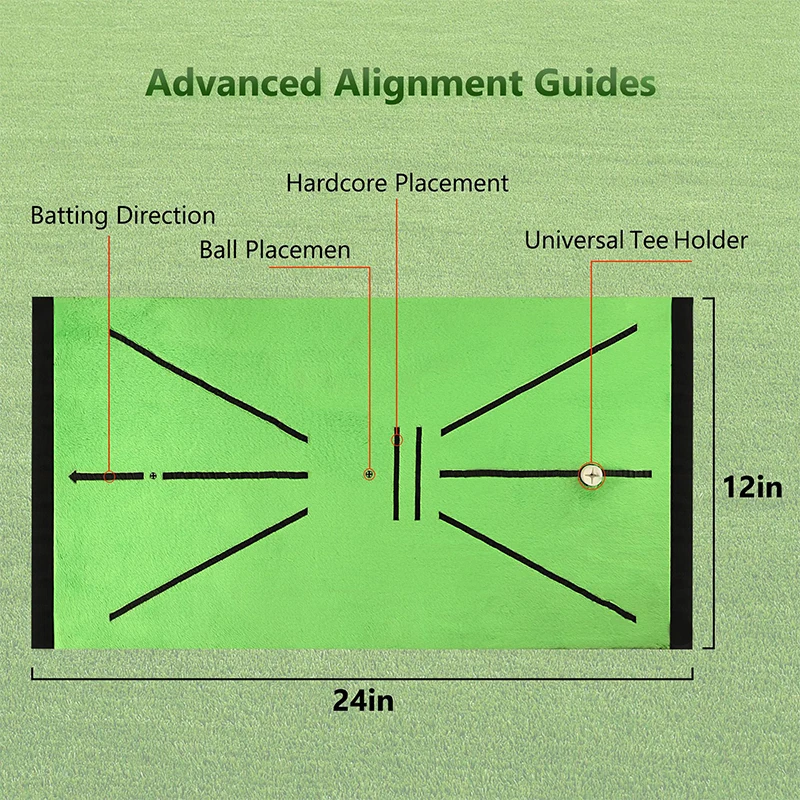 Golf Training Mat Swing Track Practice Marking Pad Detection Batting Ball Trace Directional Detection Mat Swing Practice Pads