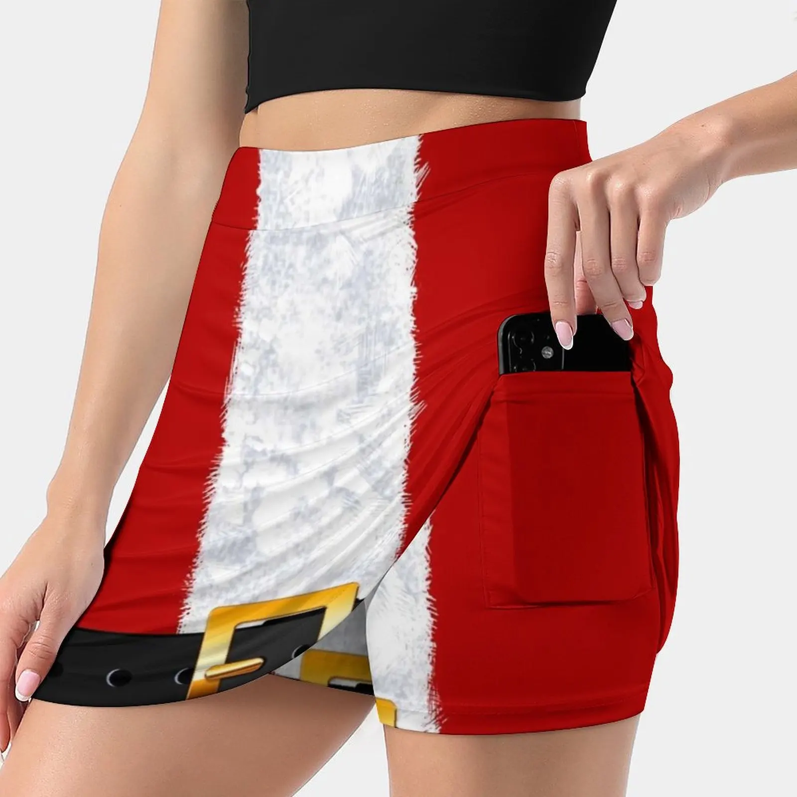 Santa Claus Suit Fashion Statement Korean Fashion Skirt Summer Skirts For Women Light Proof Trouser Skirt Santa Santa Suit Noel