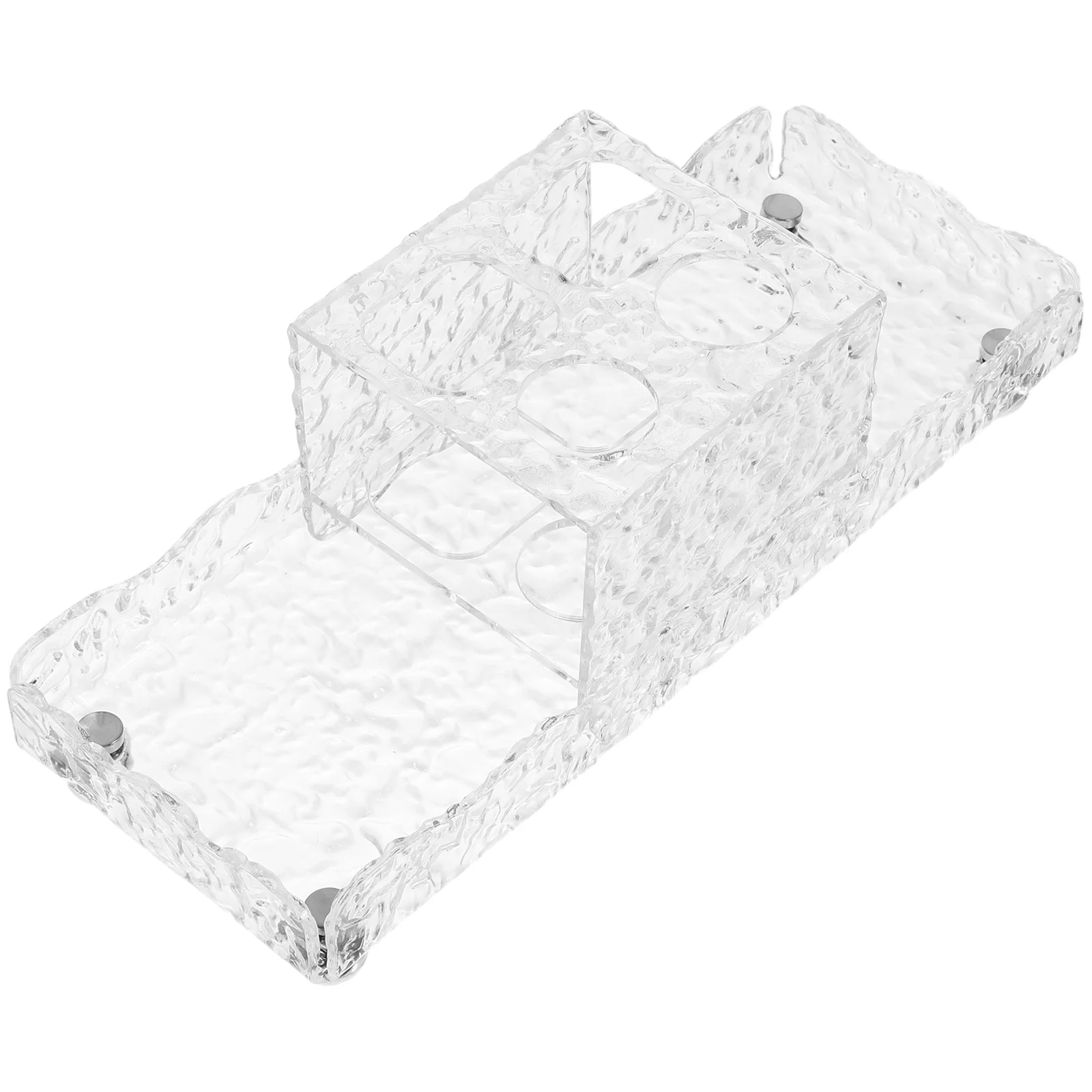 

Acrylic Toothbrush Toothpaste Holder Clear Storage Tray Bathroom Countertop Organizer Large Capacity Display Stand for Electric