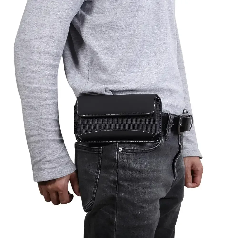 

Universal Waist Bag Phone Pouch For Samsung S22 S24 A54 A73 A71,iPhone 16 15 14 13 12 11 XR Case Belt Clip Holster Cloth Cover