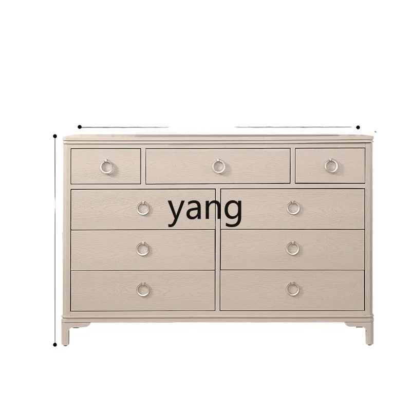 

LMM solid wood nine chest cabinet living room bedroom simple modern solid wood locker