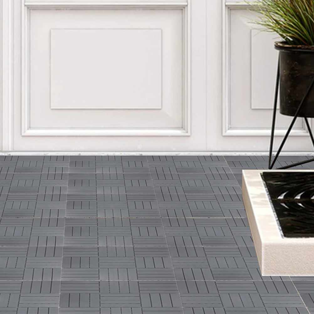 

1pcs Waterproof Balcony Tiles Garden Decking Floor Backyard Pp Covering Garage Interlocking Plastic Wood Floor Durable Design