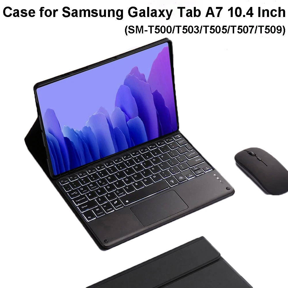 

Case for Samsung Galaxy Tab A7 10.4 Inch,Detachable Bluetooth Keyboard Case For Samsung Tab A7 SM-T500/T503/T505/T507/T509