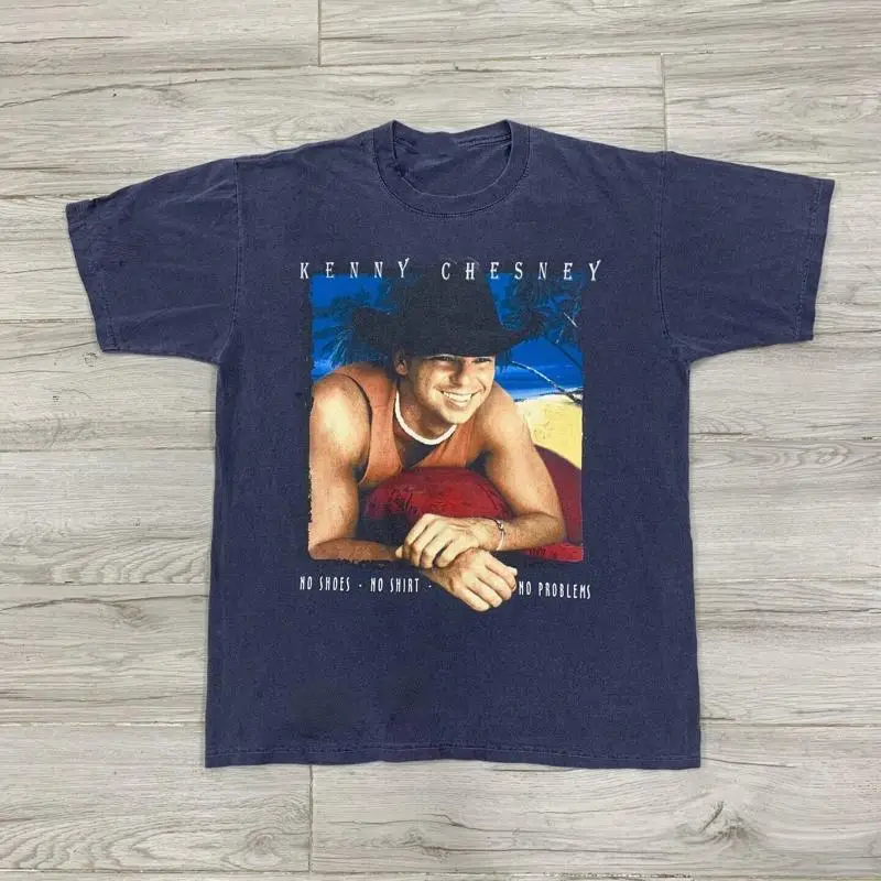 Kenny Chesney No Shoes T Shirt Problems Funny 90S Vtg 105307