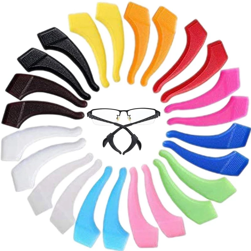 10 pairs Top Qualität Silikon Anti-slip Halter Für Gläser Zubehör Kinder/Erwachsene Ohr Haken Sport Brillen Tempel spitze stopper