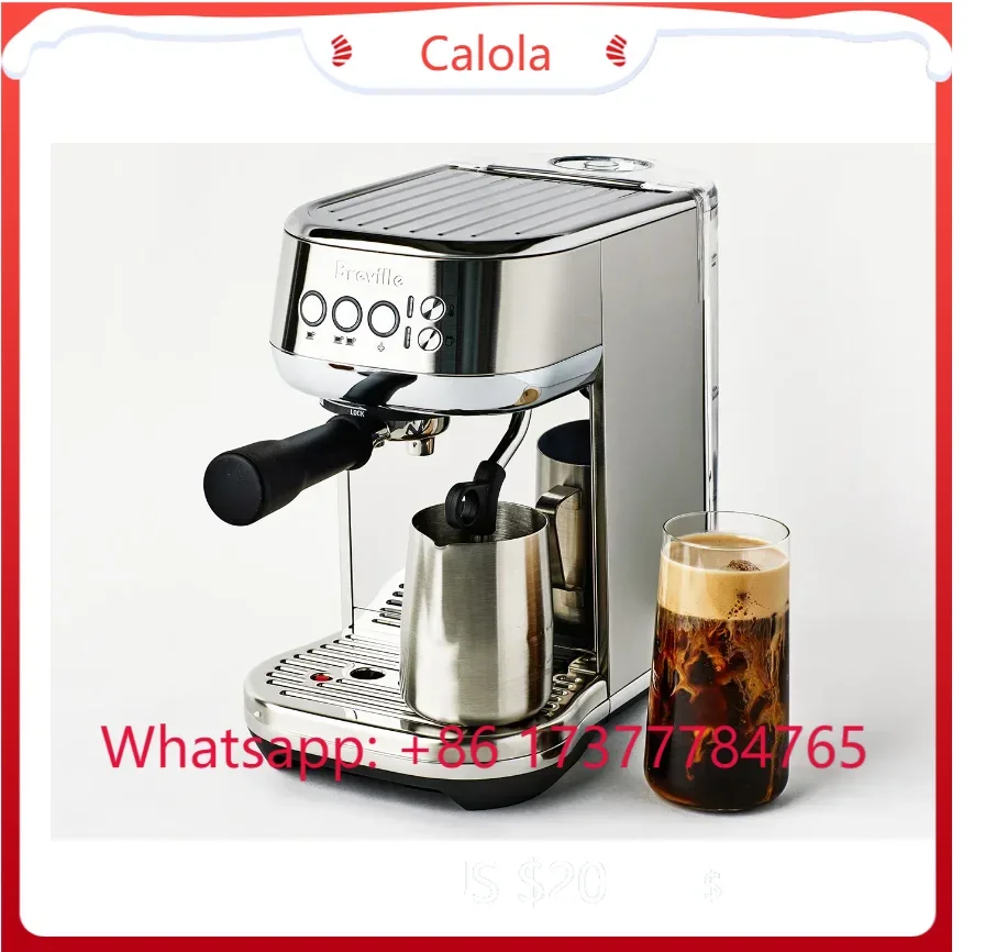 2024 New 4-in-1 Espresso Coffee Maker with Grinder - 2L Water Tank & Knob Control, Stainless Steel Professional Machine