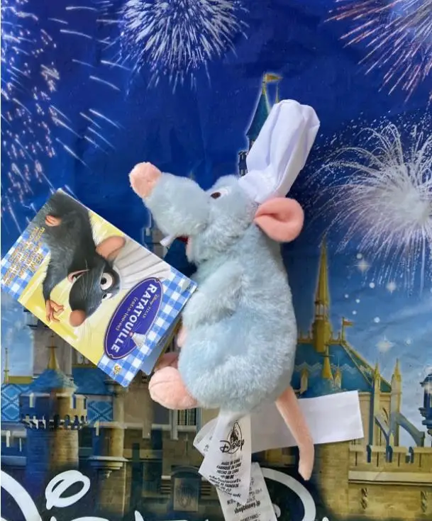 Authentic Disney Ratatouille Chef Remy Magnetic Shoulder Plush Toy New