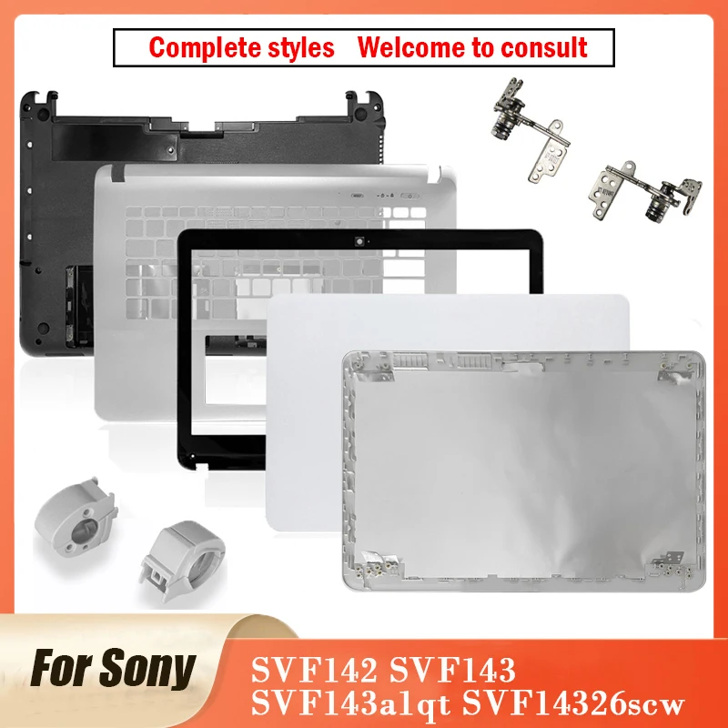 

For Sony SVF142 SVF143 SVF14326SC SVF143A1QT NEW Laptop LCD Back Cover/Front Bezel/Plamrest/Bottom Case/Hinges No Touch White