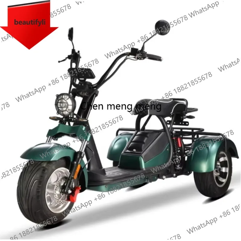 

Электрический трицикл Citycoco D185 Clark с педалями, 60В, с широкими шинами, в современном стиле, для взрослых, 3-колесный, хит продаж