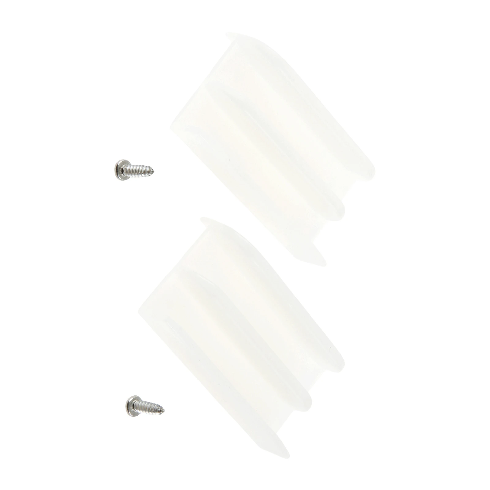 2Pcs Plastic Sliding Shower Door Bottom Guide with Screws for 7/16 Inch Thick Glass Showers Door Rollers 1/2 Inch Track Grooves