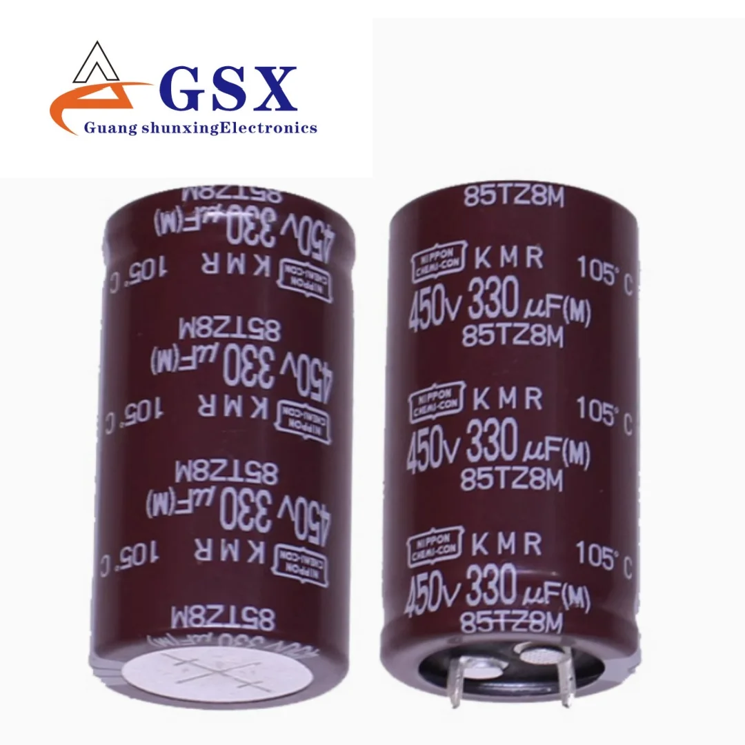 brand-new-original-imported-aluminum-electrolytic-capacitor-450v330uf-25-45-japanese-black-diamond-kmr-105-degrees