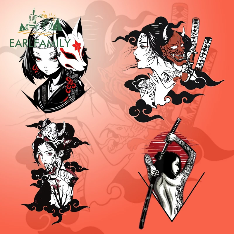 EARLFAMILY 13cm for Samurai Car Decal Comical Stickers Personality Creative Sticker Car Door Protector Interesting Decoration