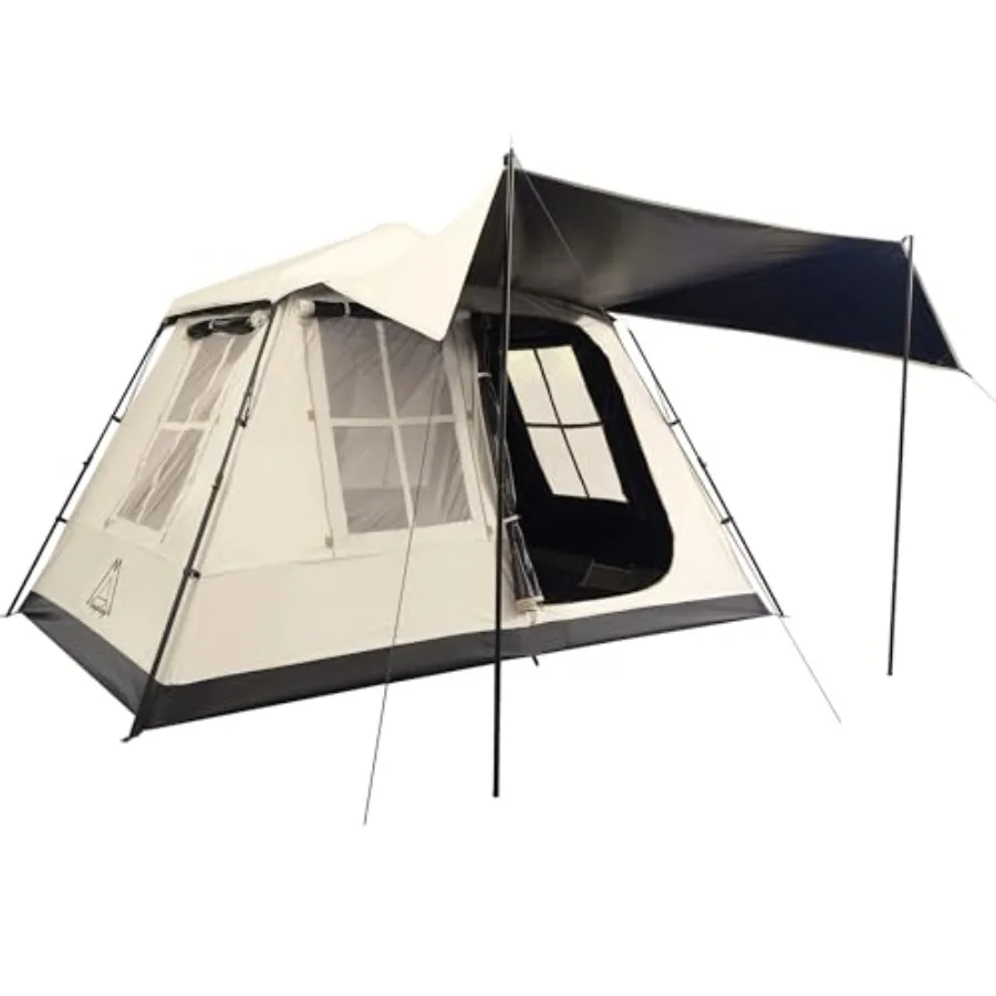 

24Person Instant Cabin TentPortable Pop Up Tent OneTouch Setup with 60s Spacious Interior BlackCoating Waterproof5000mm