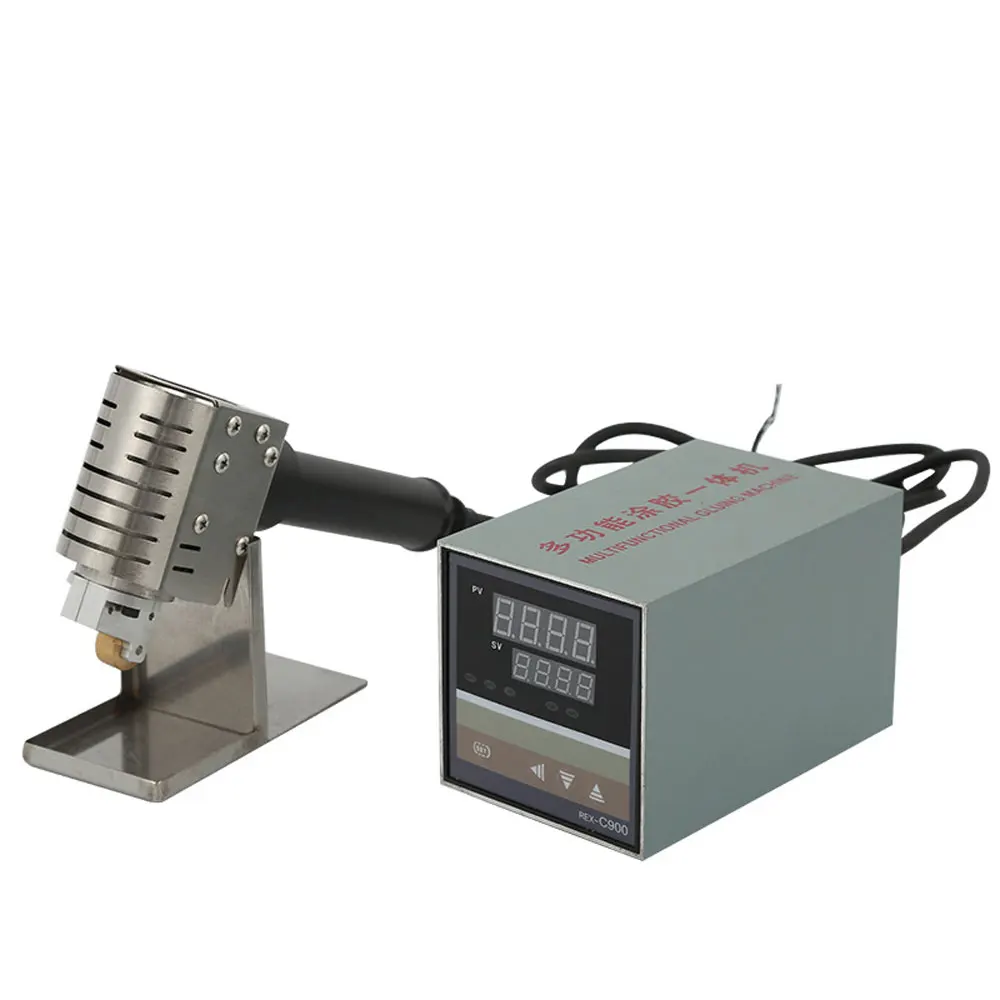 

Hot Melt Glue Coating Machine 80W Adhesive Leather Hand-held Gluing Machine Push-type Hot Melt Glue Rolling Machine