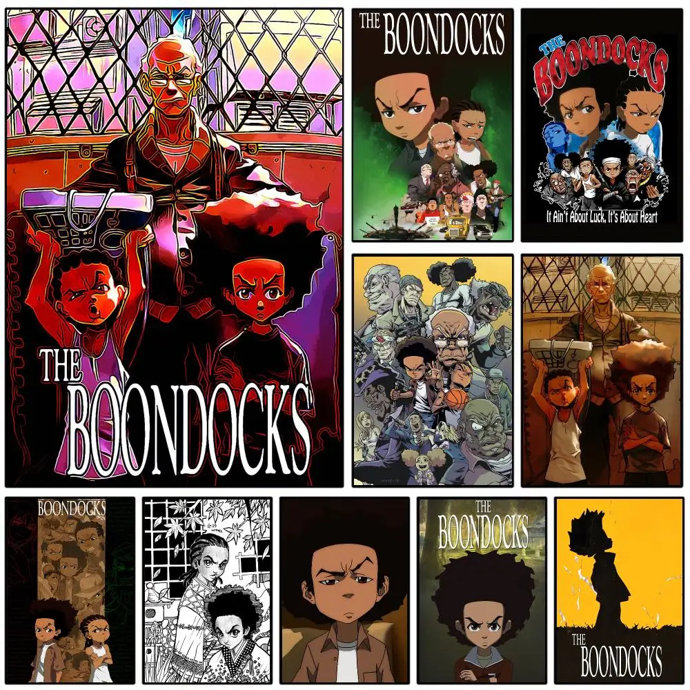 Anime T-The B-Boondocks Poster Self-adhesive Art Waterproof Paper Sticker Coffee House Wall Decor