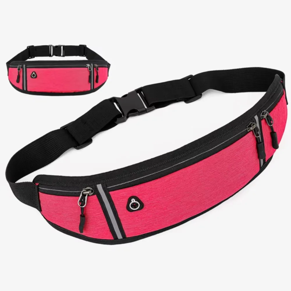 Lightweight Waterproof Running Waist Bag Reflective Strip Adjustable Elastic Strap Fanny Pack for Gym Sport