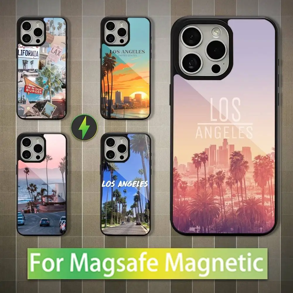 

California Travel Los Angeles Phone Case For iPhone 16,15,14,13,12,11,Pro,Max,Plus,Mini,Magsafe,Magnetic Wireless Charging Case